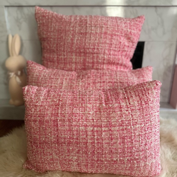 Pink Tweed 12 X 20 Throw Pillow - Picture 7 of 7